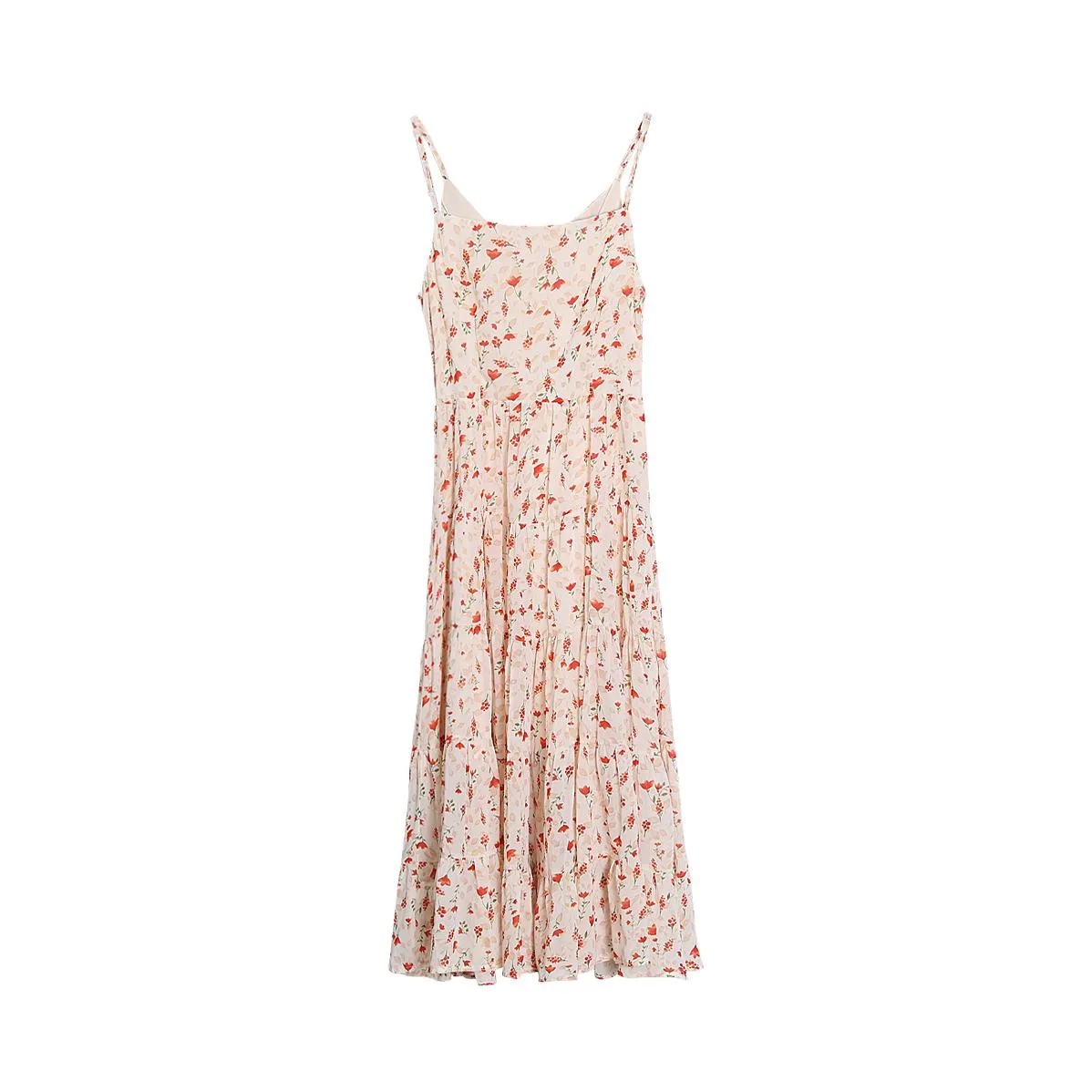 Stylish Beach Calf-length Strappy Camisole Dress