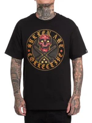 Sullen Men's Red Skull Badge Standard T-shirt