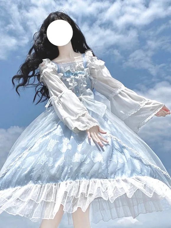 Sweet Lolita Dress Lace Ruffle Hemline JSK