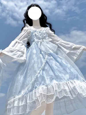 Sweet Lolita Dress Lace Ruffle Hemline JSK