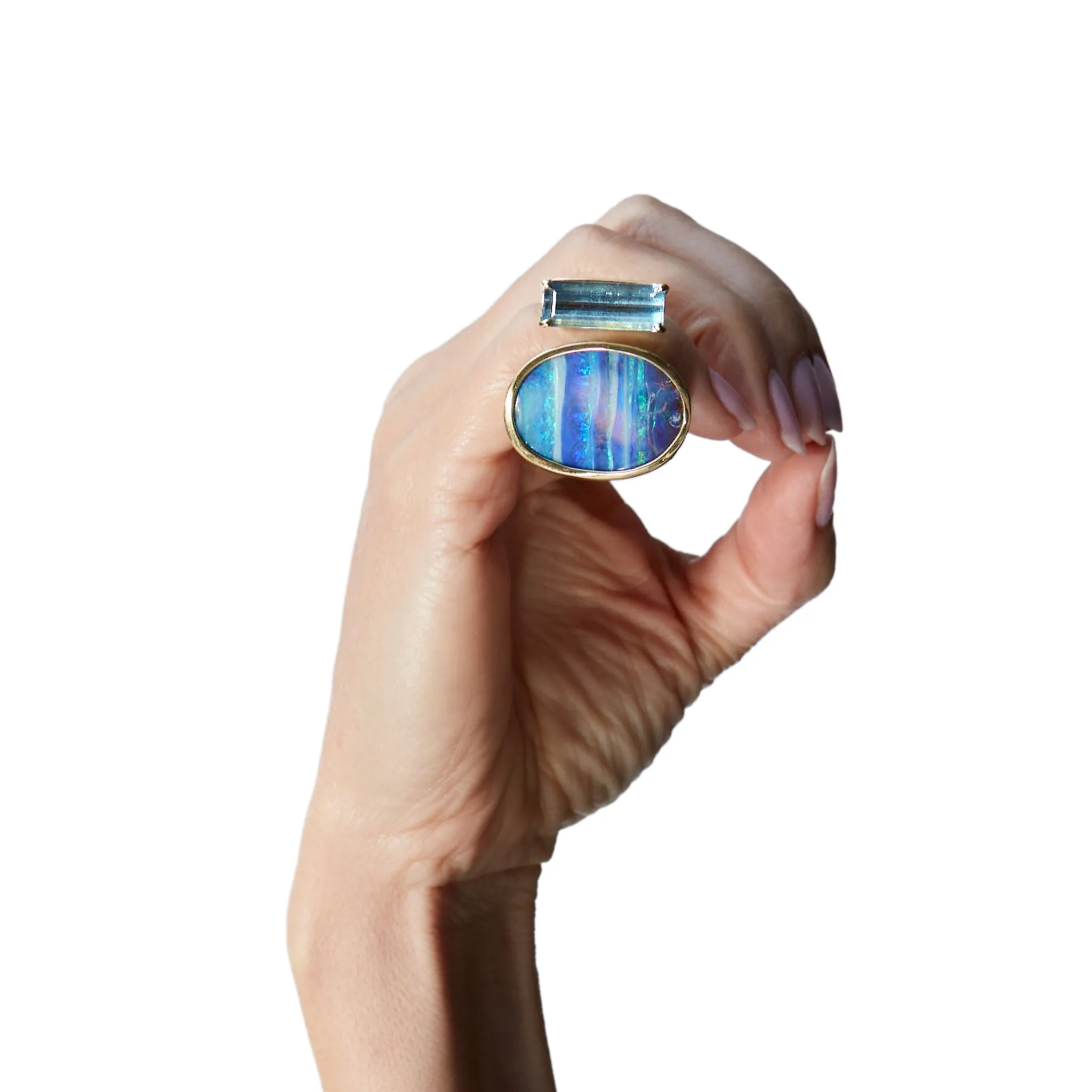 Tandem Ring, Australian Opal