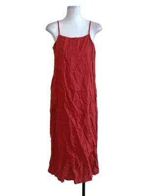 Teracotta Red Textured Dress