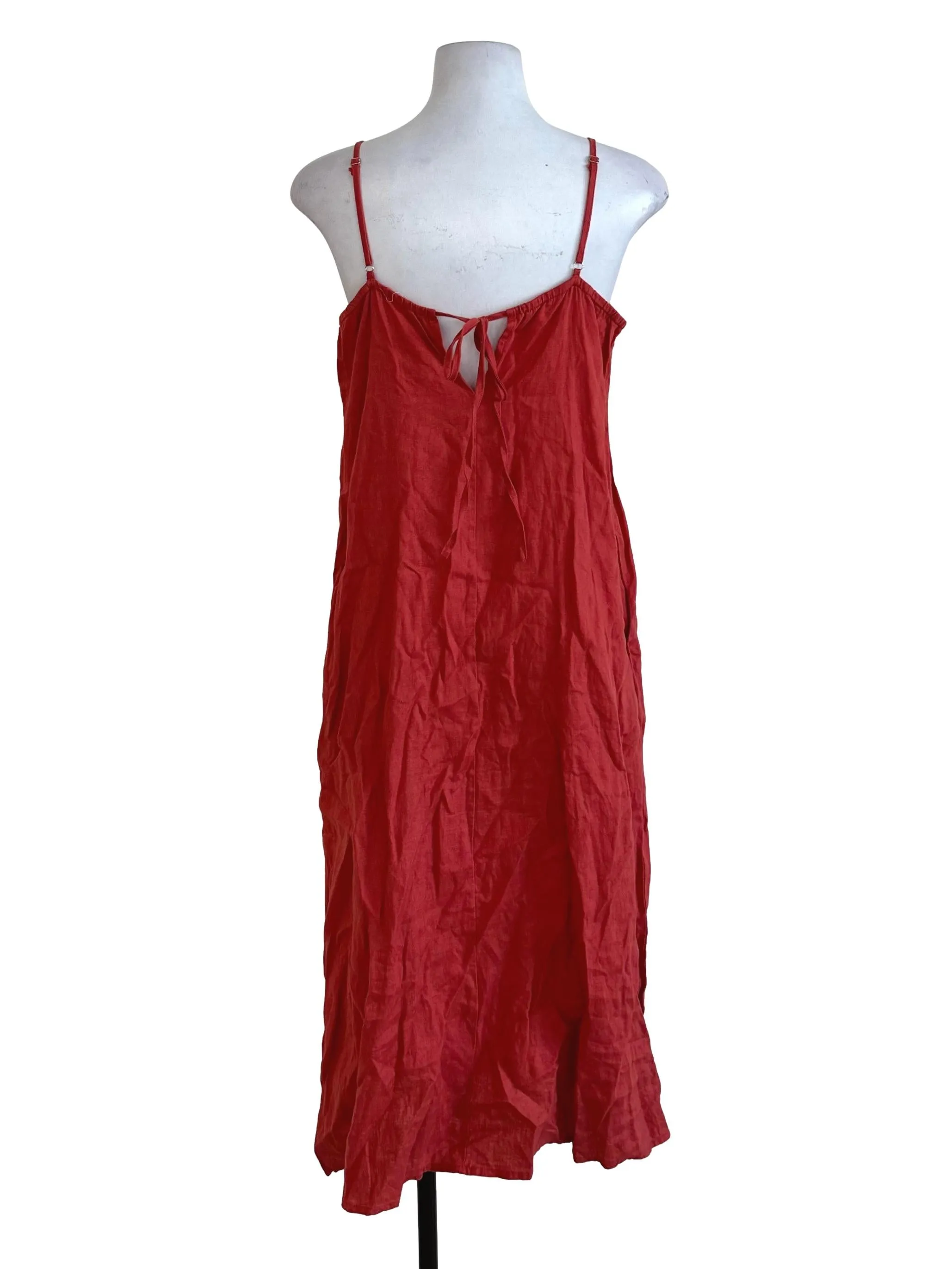 Teracotta Red Textured Dress
