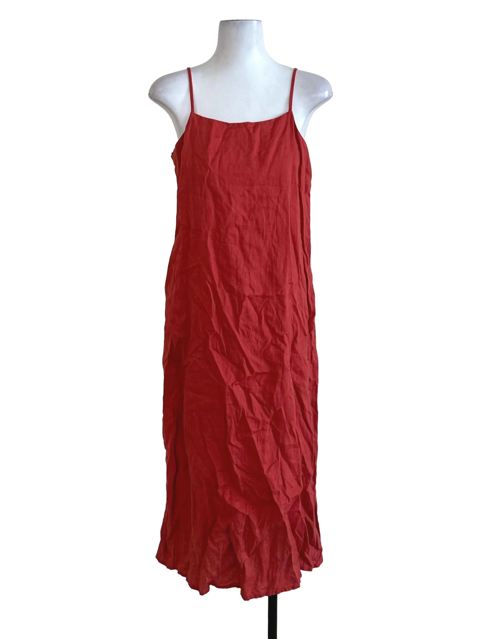 Teracotta Red Textured Dress