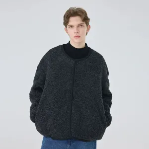 Textured Dark Gray Cardigan