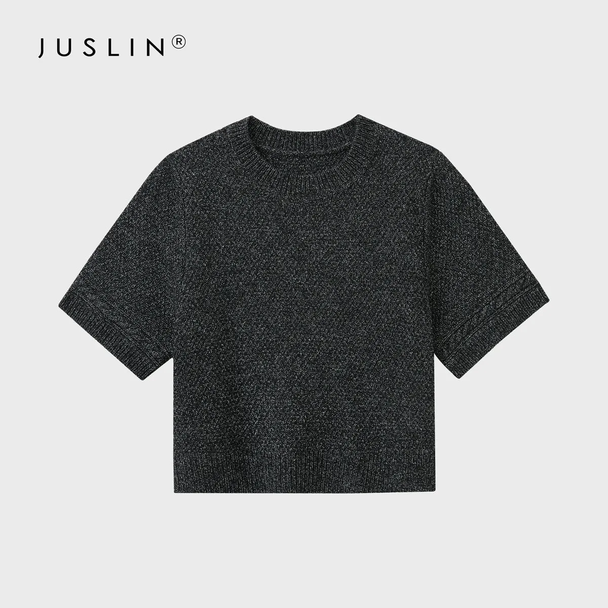 Textured Knit Short-Sleeve Cardigan