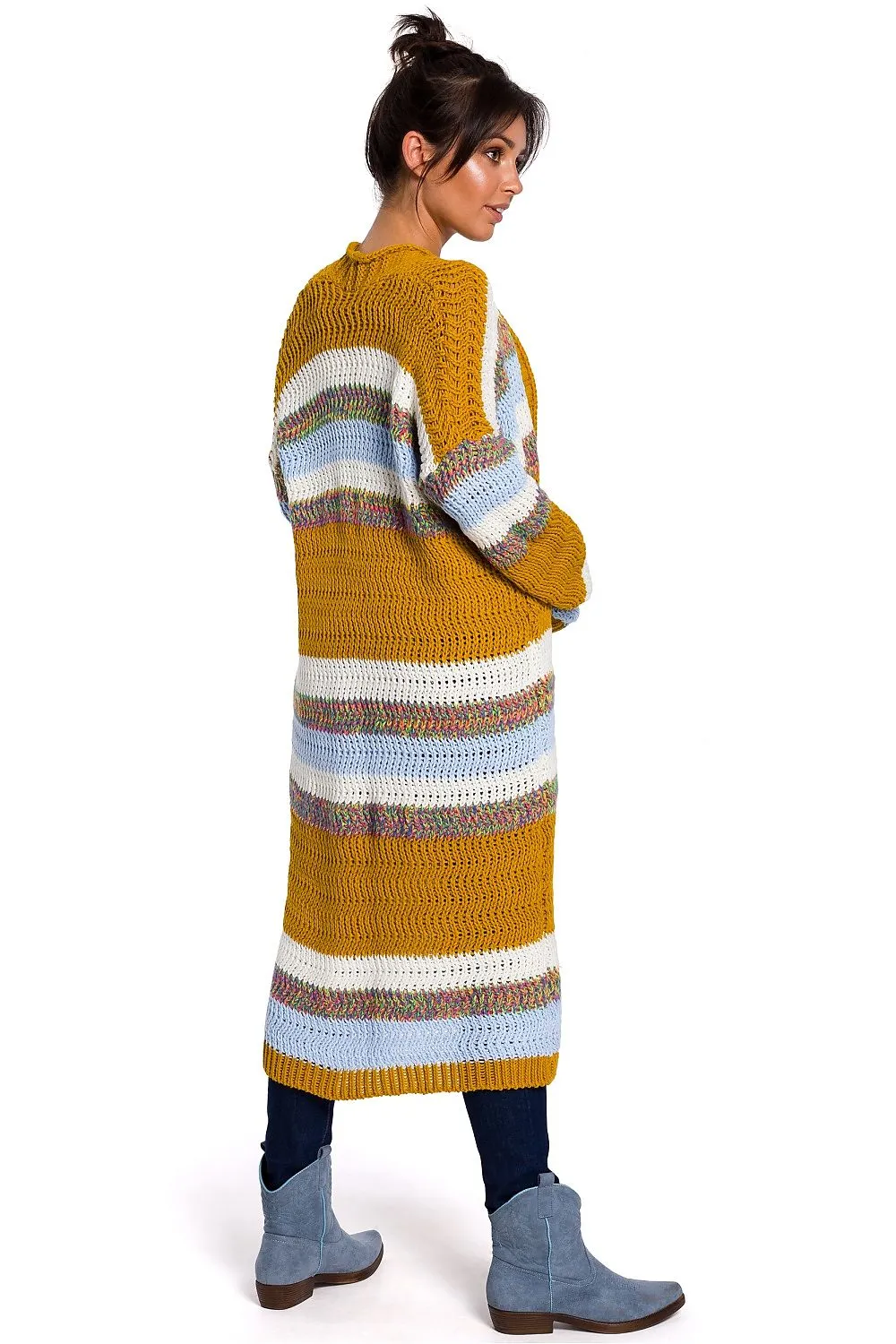 Textured Longline Knit Cardigan