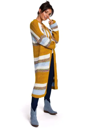 Textured Longline Knit Cardigan