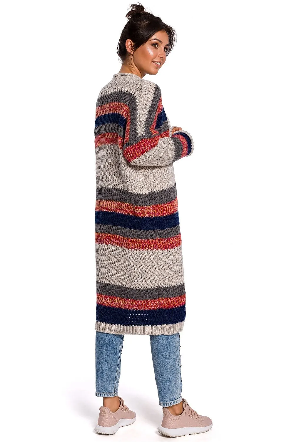 Textured Longline Knit Cardigan