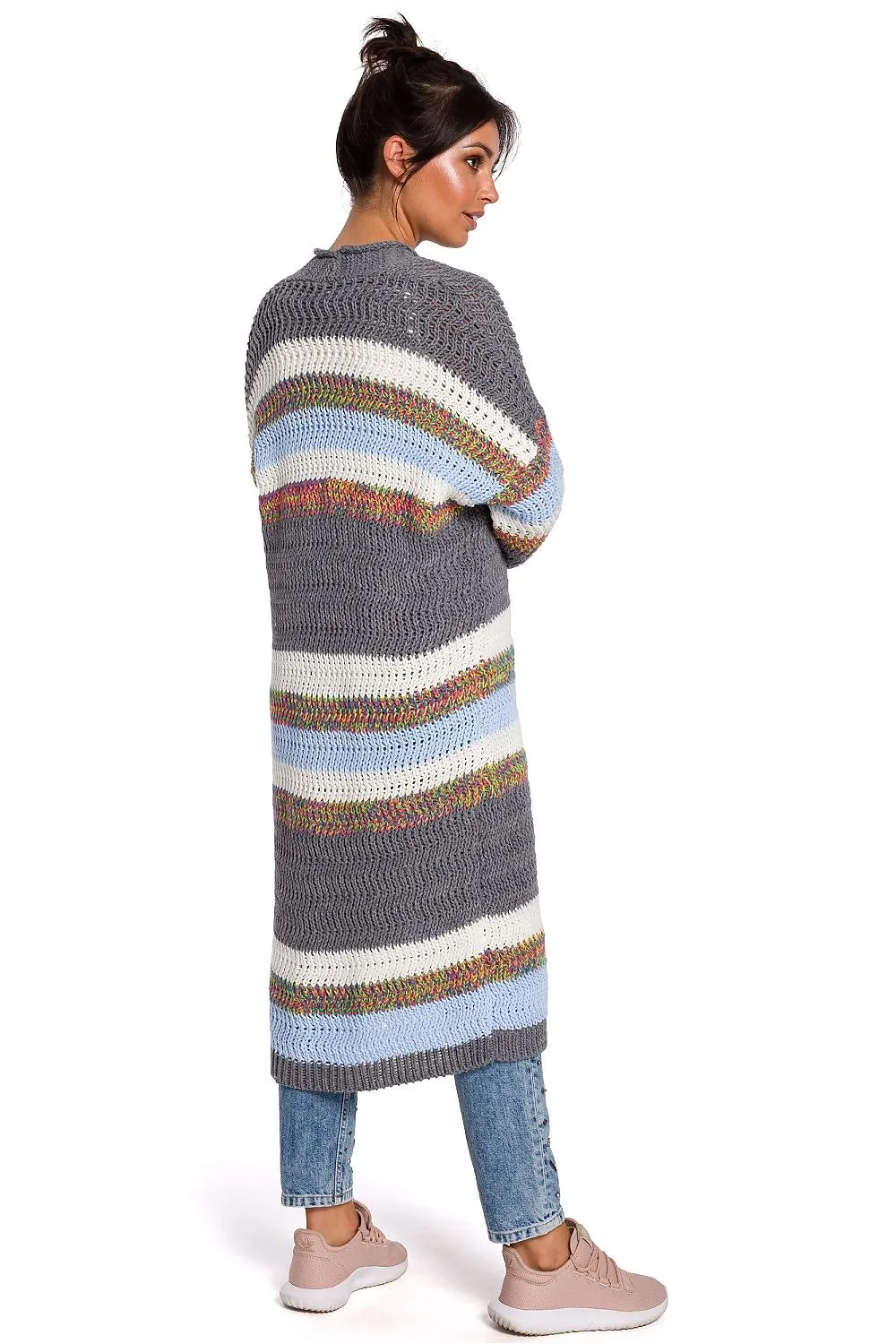 Textured Longline Knit Cardigan
