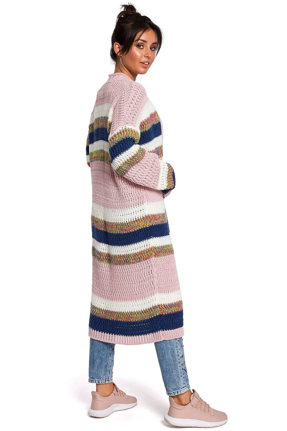 Textured Longline Knit Cardigan