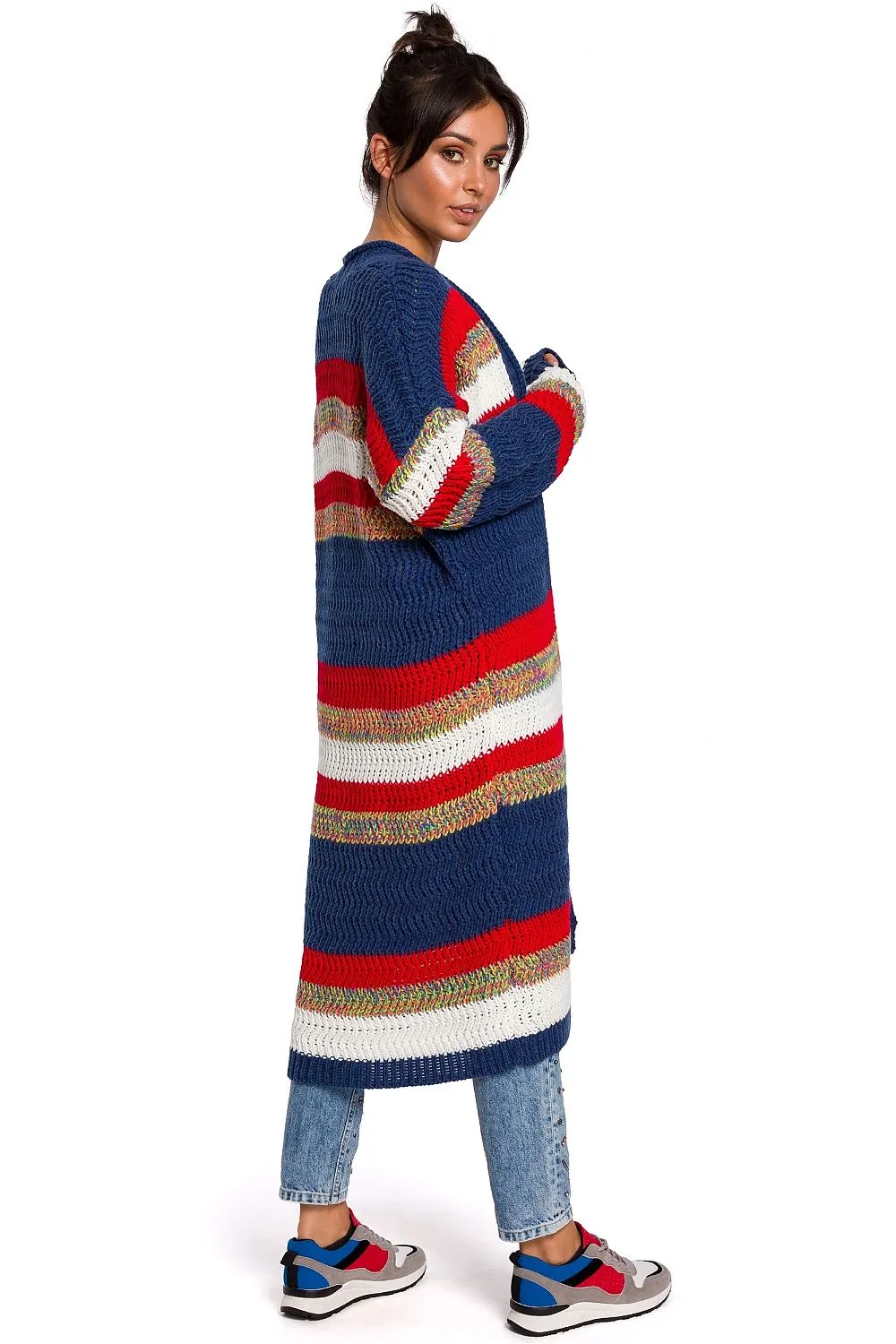 Textured Longline Knit Cardigan