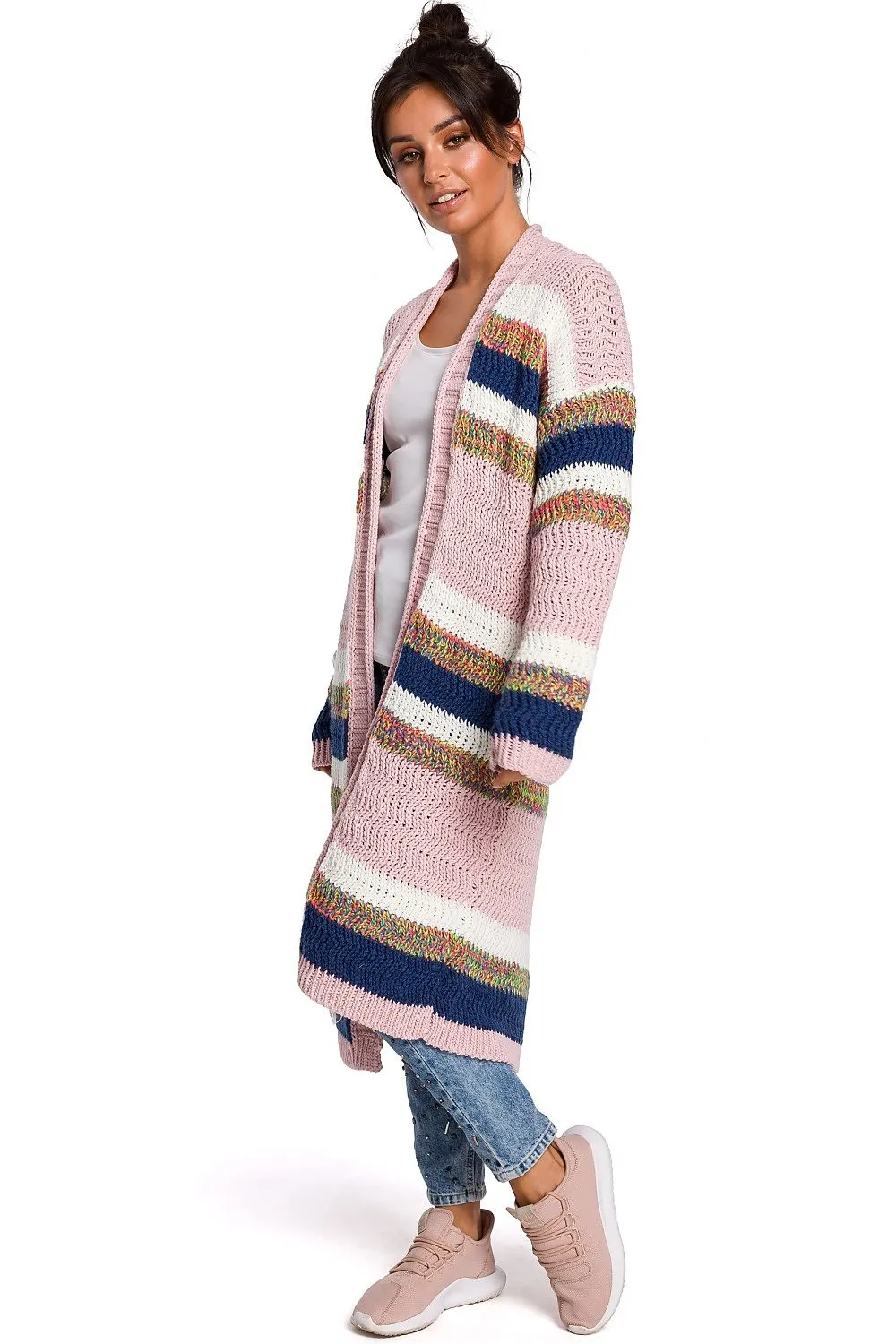 Textured Longline Knit Cardigan