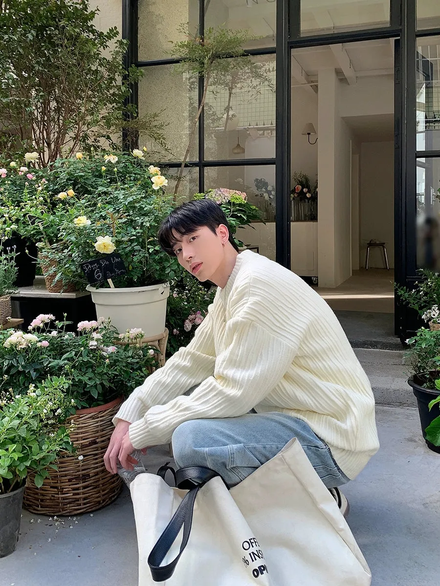 Textured Round Neck Sweater