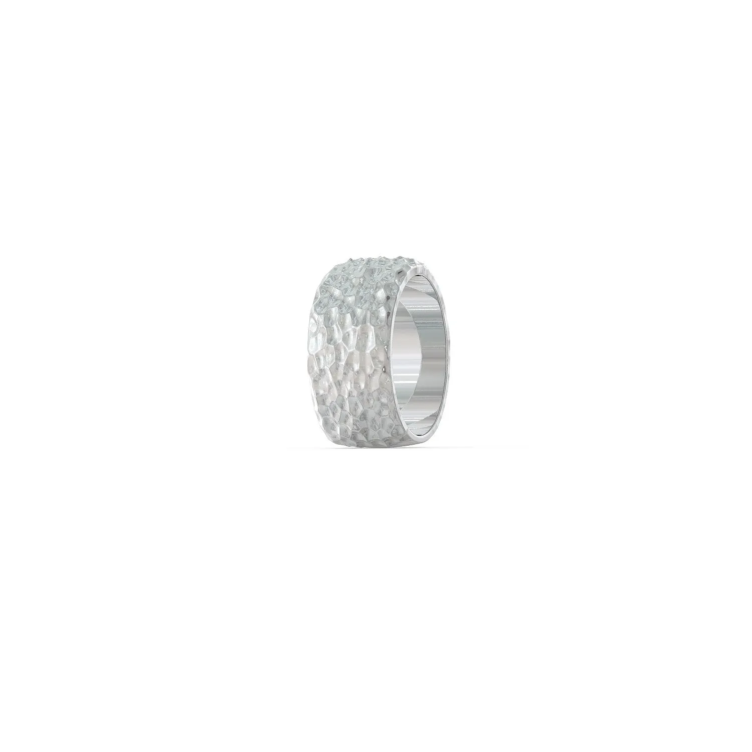 Textured Spike Cross Ring