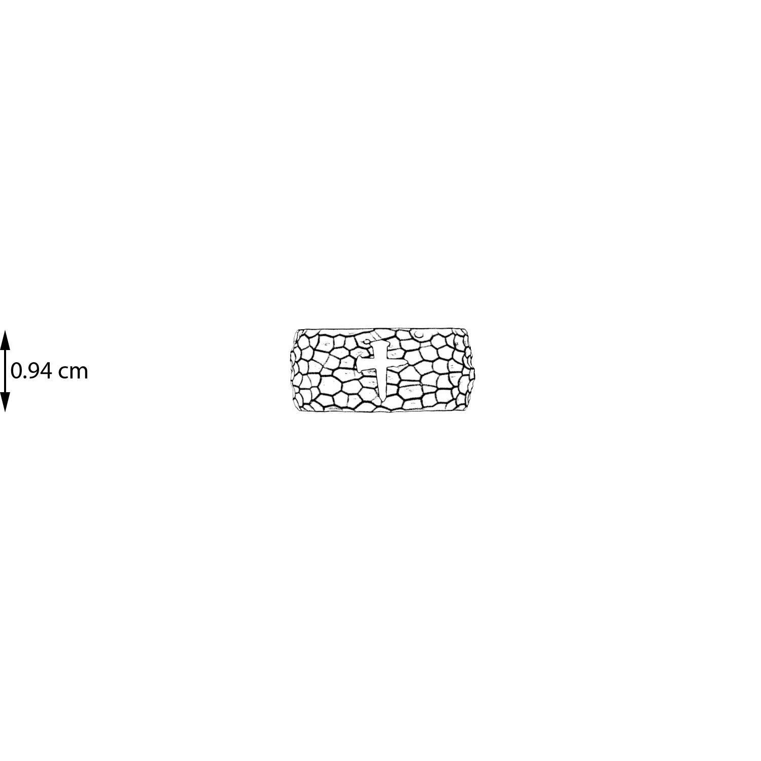Textured Spike Cross Ring