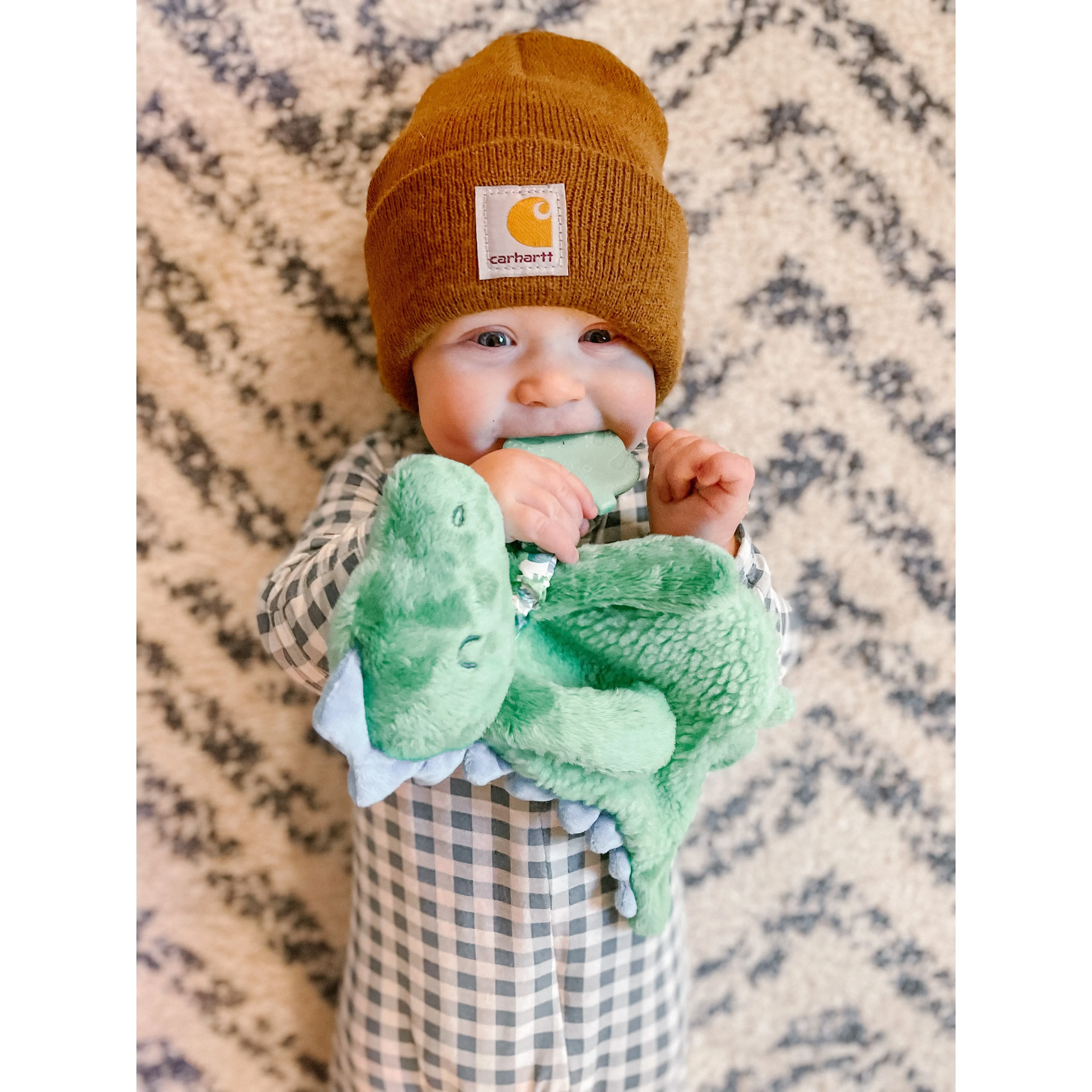The Lovey Plush Teether - James The Dino