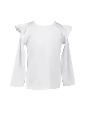 The Proper Peony: Long Sleeve Flutter Sleeve Shirt