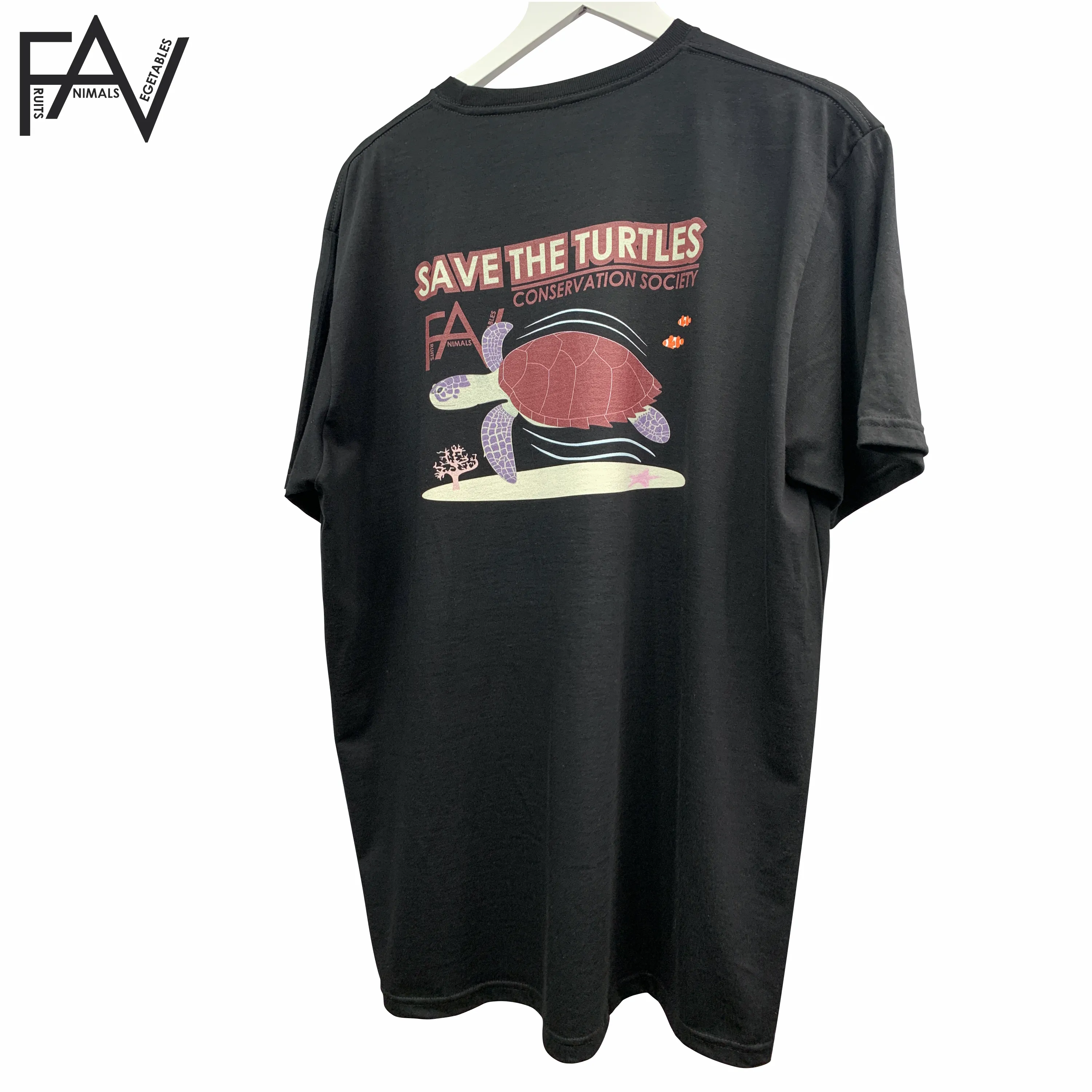 Turtle - Black Organic Heavyweight T-Shirt