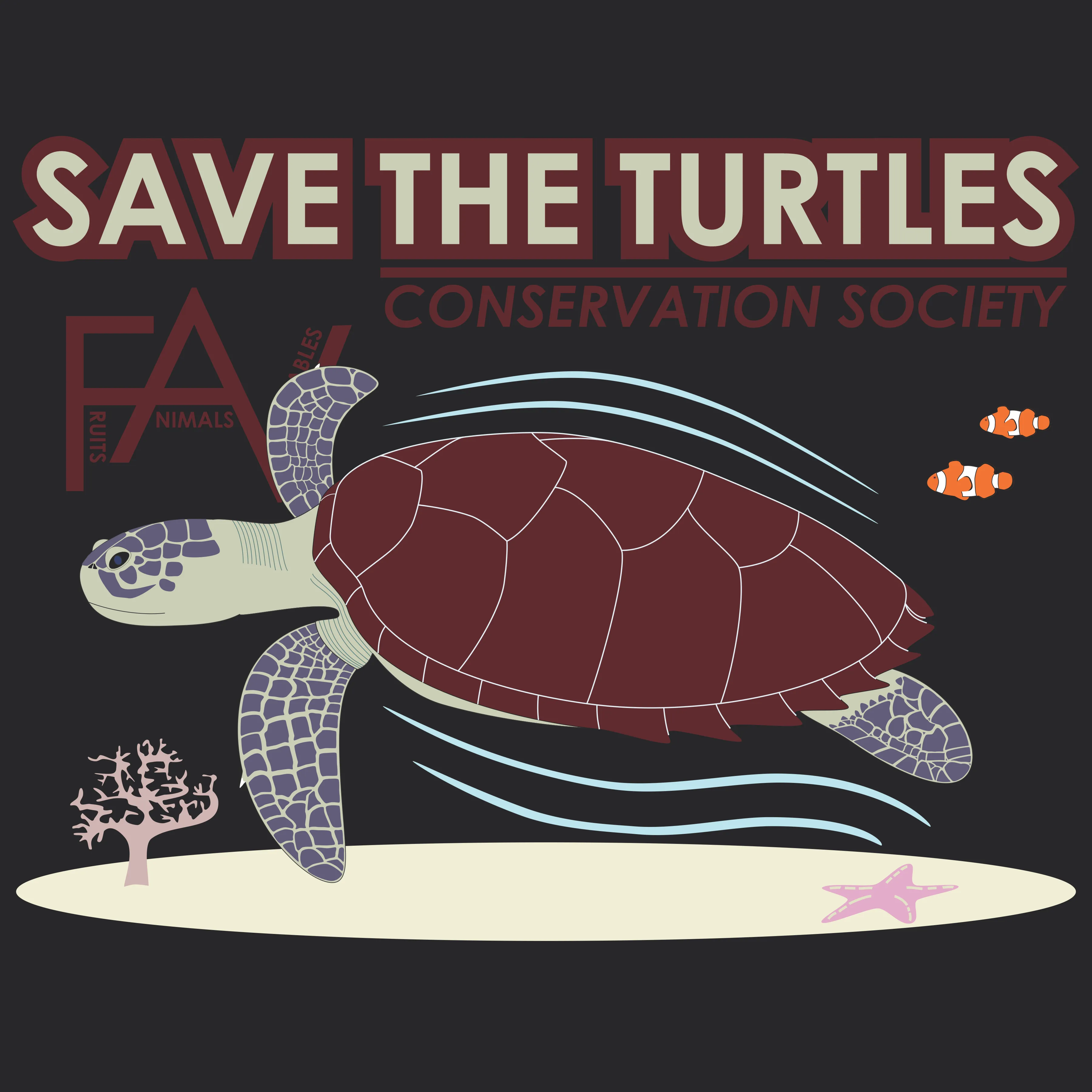 Turtle - Black Organic Heavyweight T-Shirt