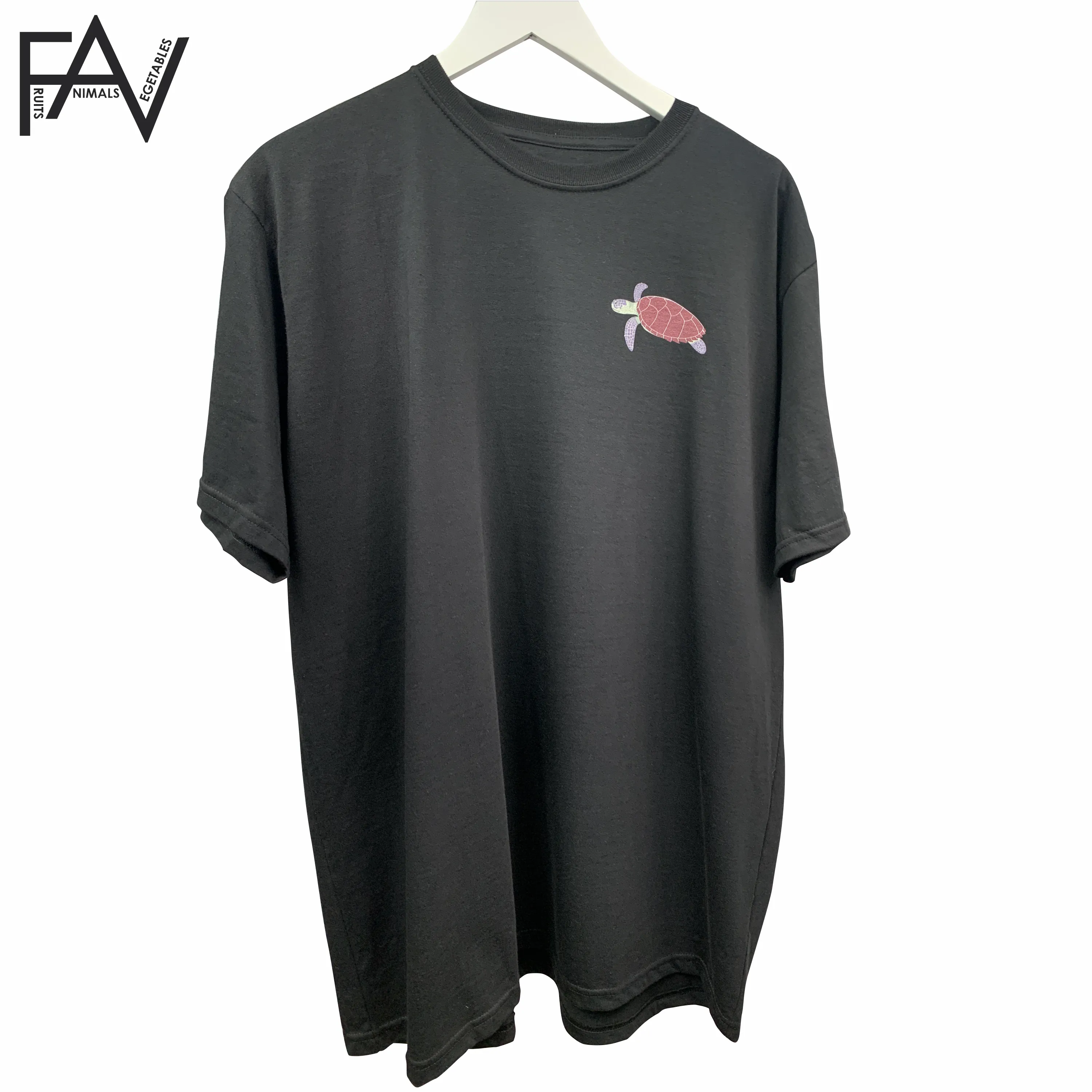 Turtle - Black Organic Heavyweight T-Shirt