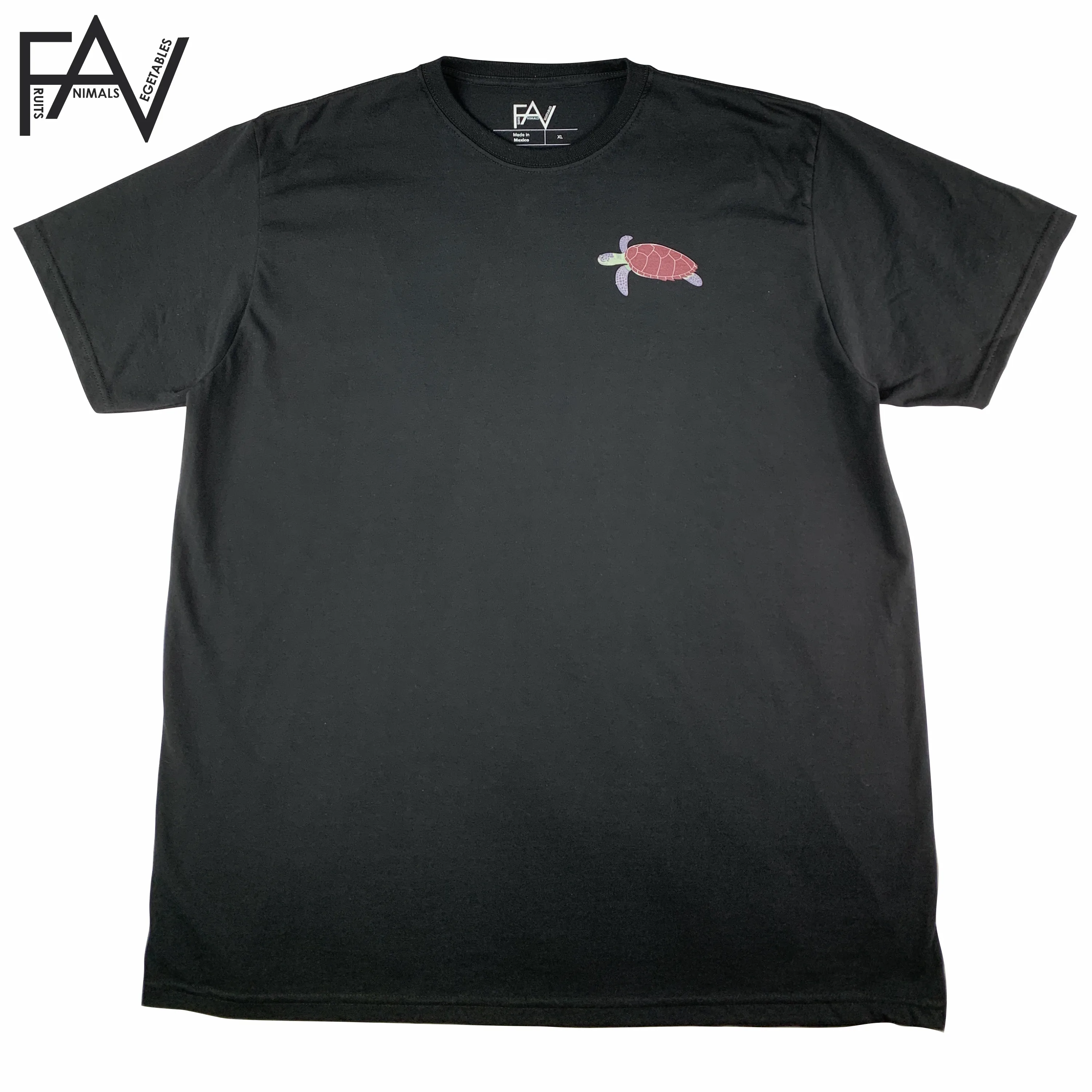 Turtle - Black Organic Heavyweight T-Shirt