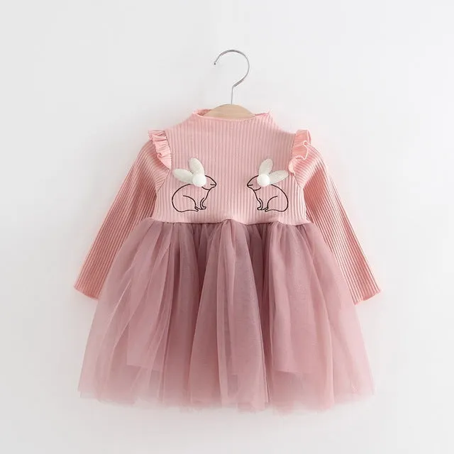 Two Smiling Rabbits Tutu Dress