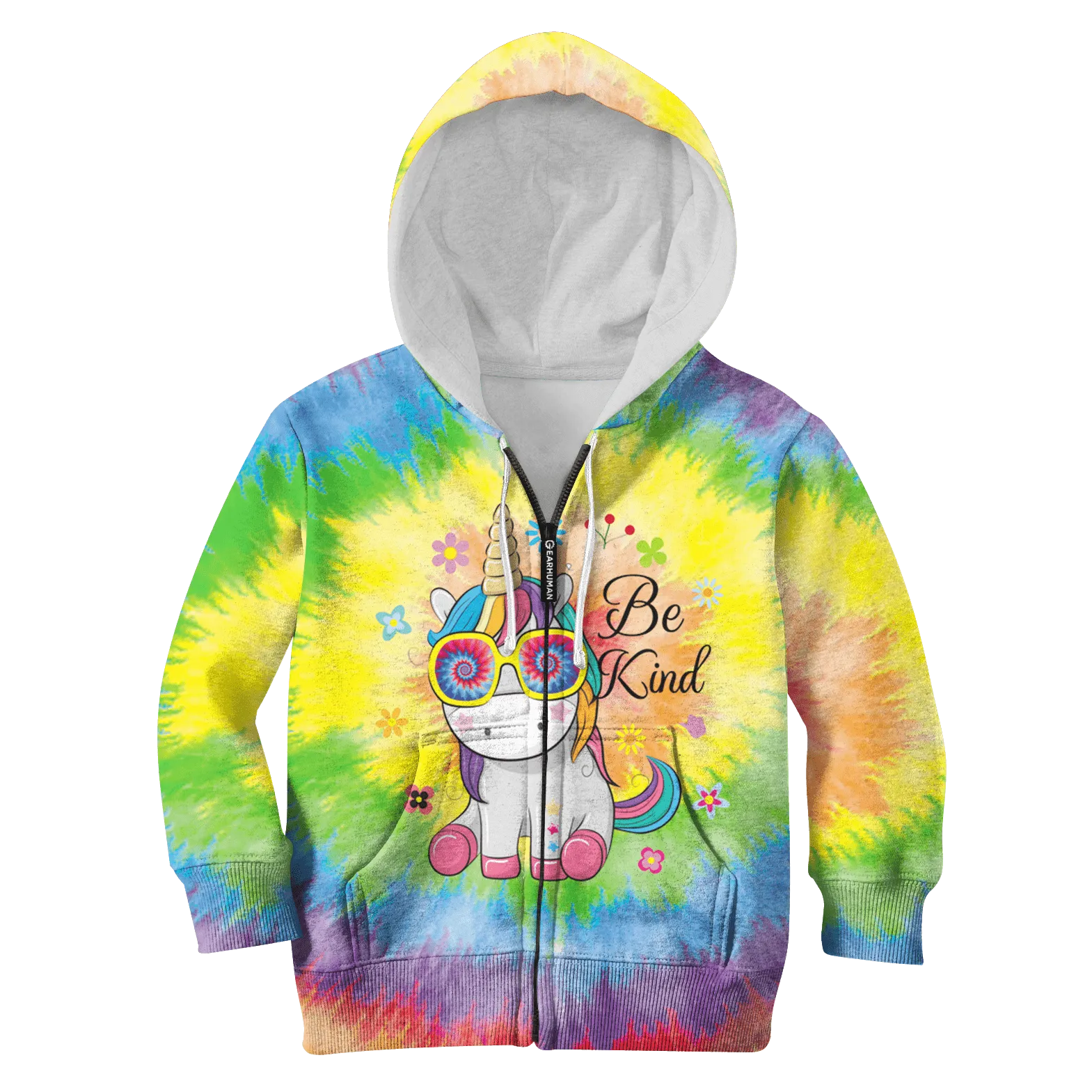 Unicorn Be Kind Kid Custom Cosplay Hoodies Apparel