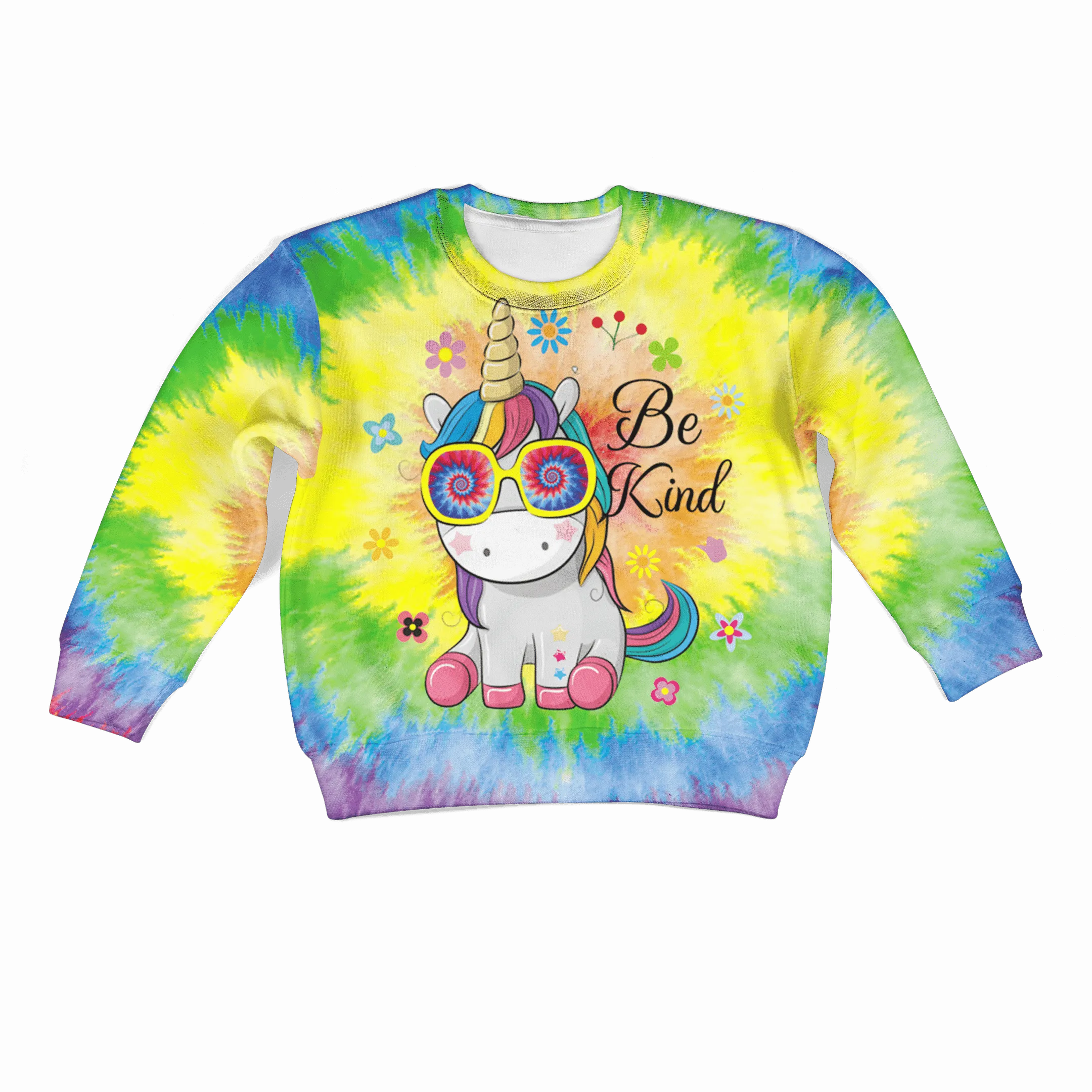 Unicorn Be Kind Kid Custom Cosplay Hoodies Apparel