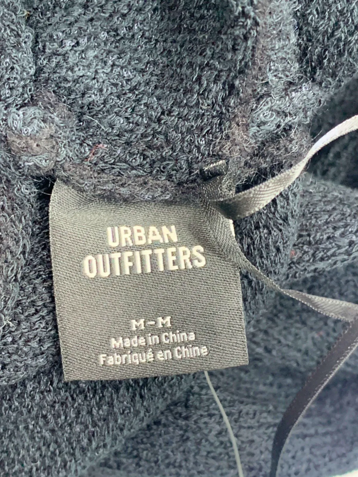 Urban Outfitters Black Long Sleeve Wrap Sweater UK M
