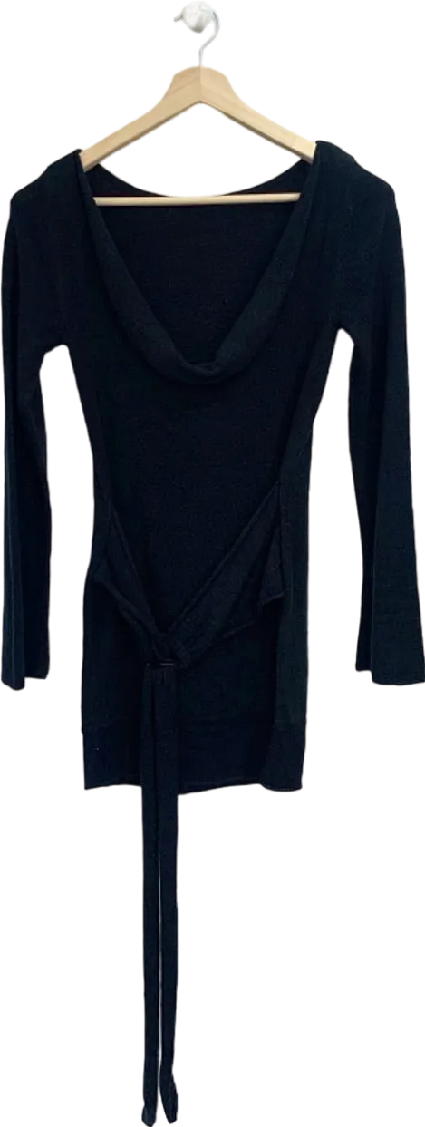 Urban Outfitters Black Long Sleeve Wrap Sweater UK M