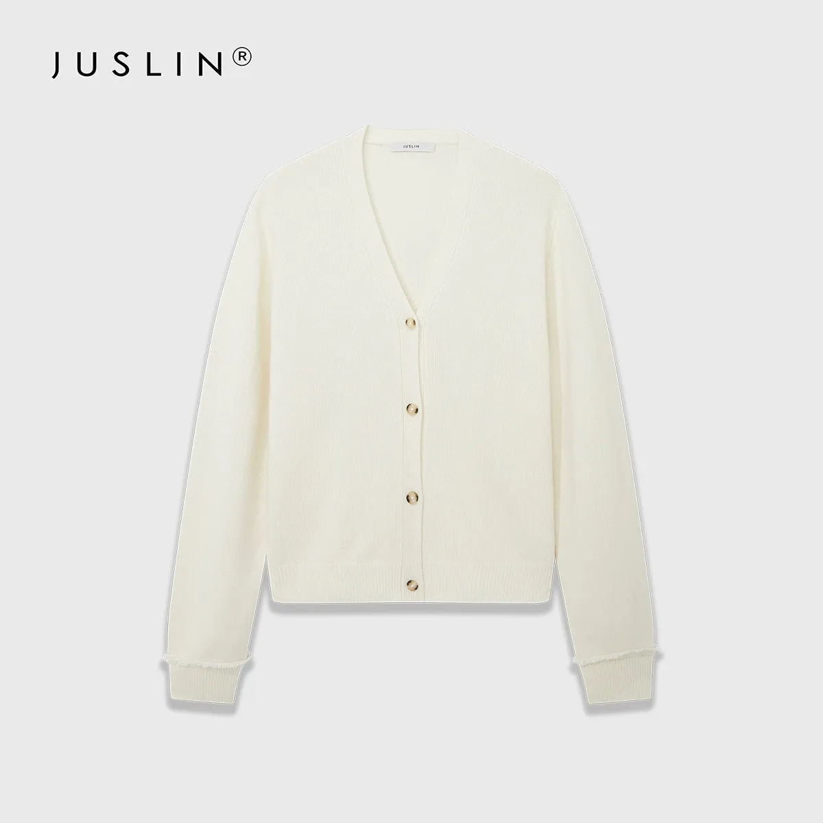 V-Neck Button-Up Cardigan