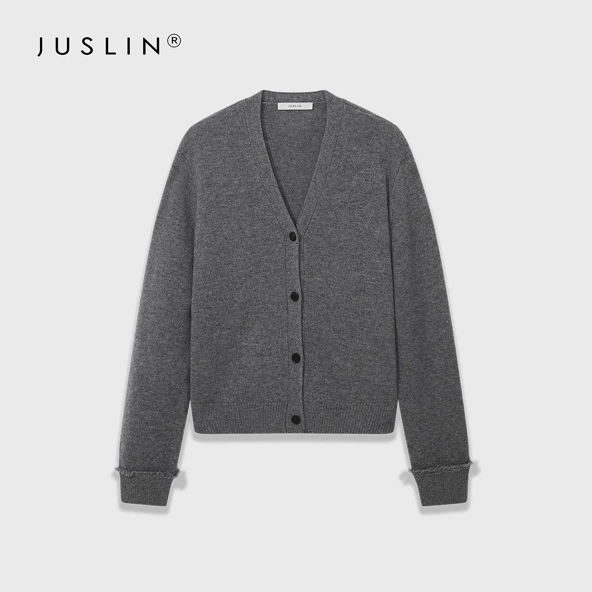 V-Neck Button-Up Cardigan