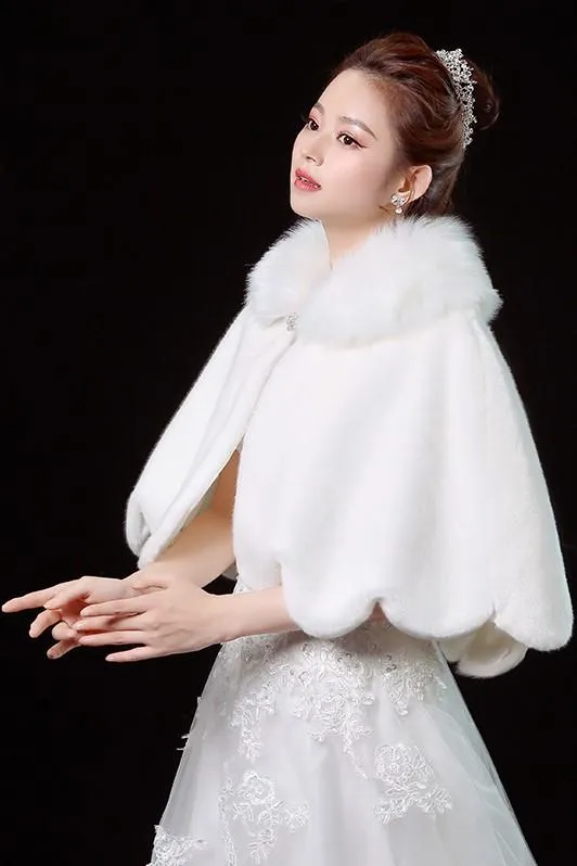 Wedding Fur Shrug Bride Winter Bolero