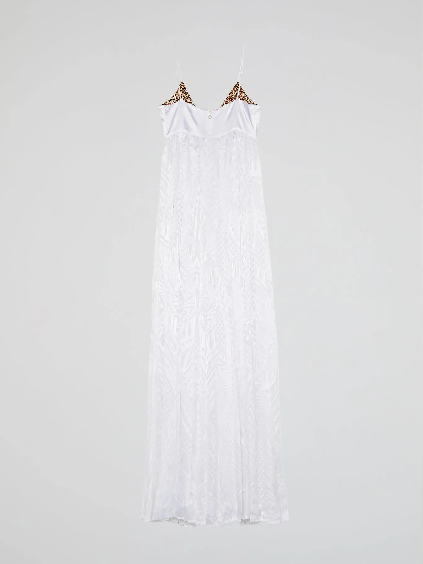 White Printed Empire Dress
