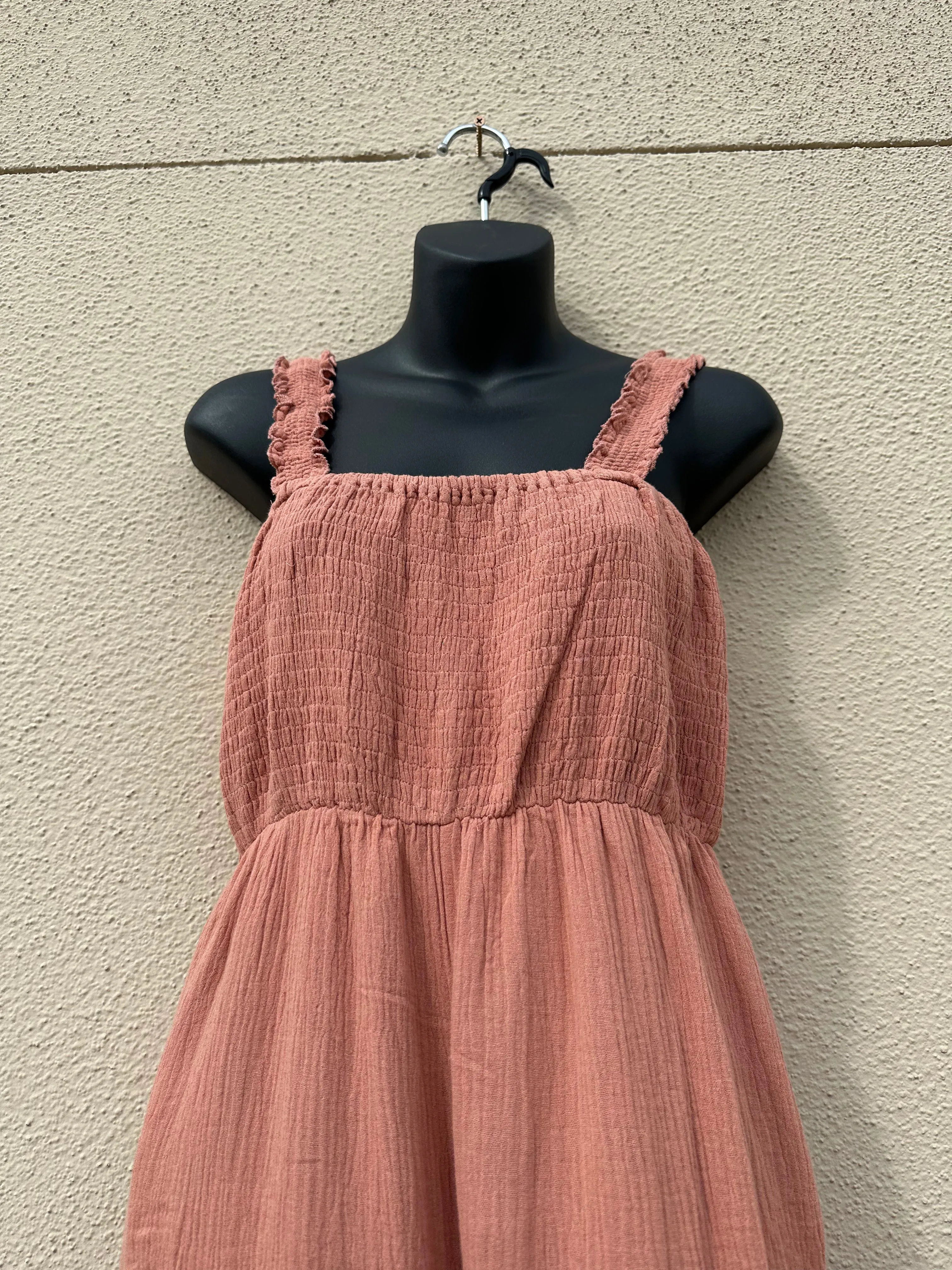 Wide Leg Gauze Jumpsuit