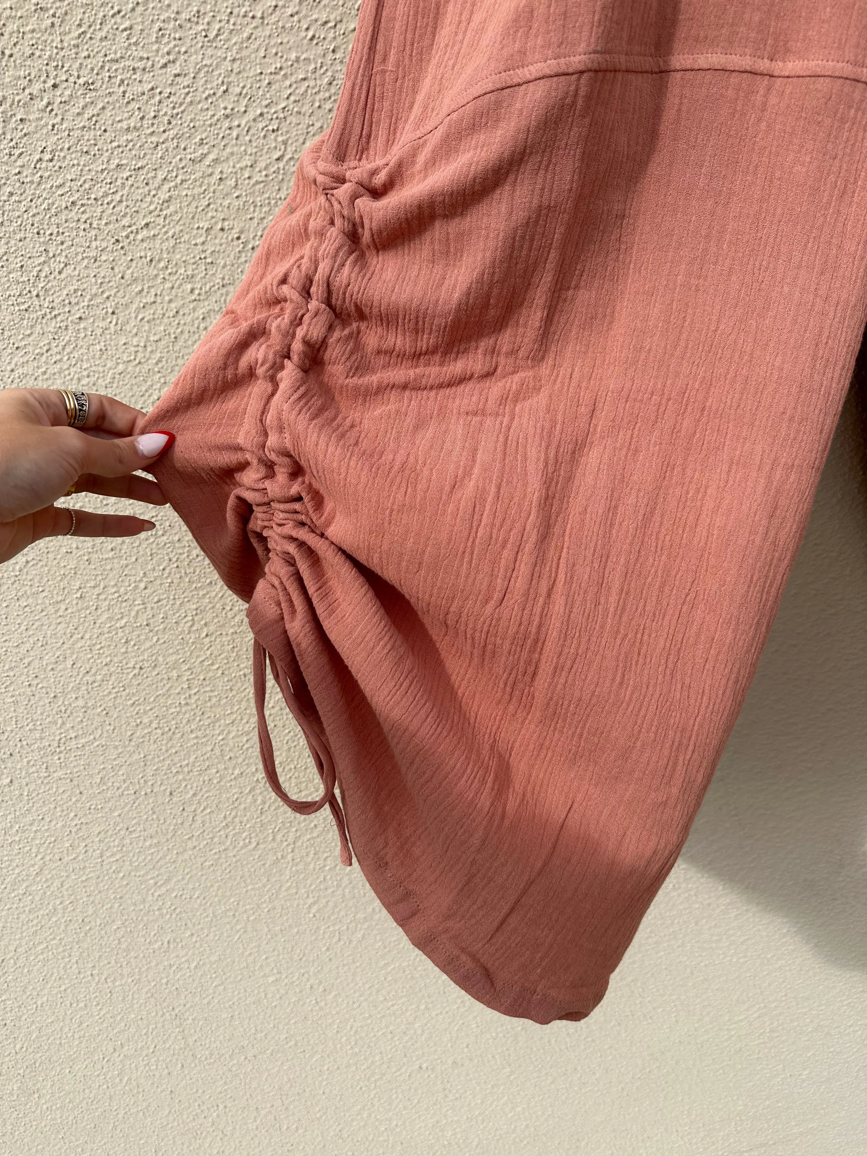 Wide Leg Gauze Jumpsuit