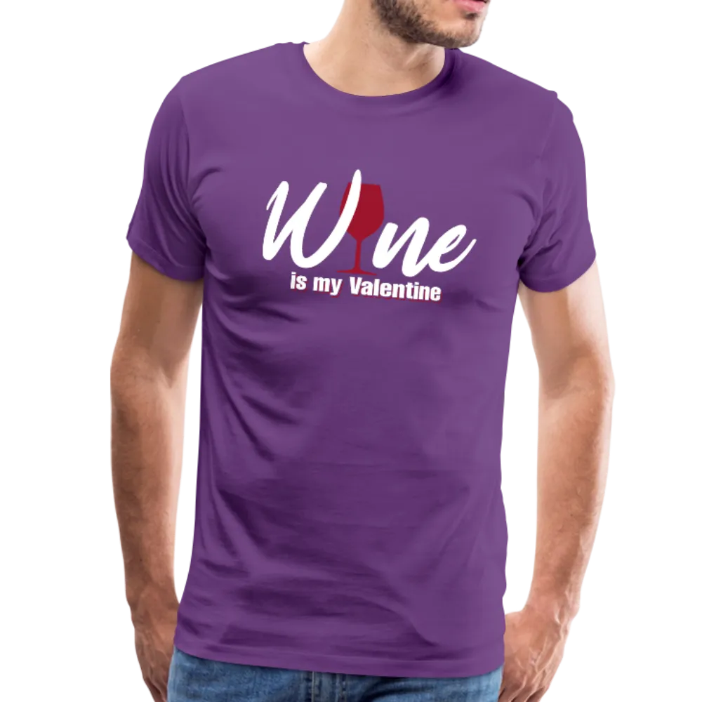 Wine is my Valentine Men's Premium T-Shirt (CK1683U)