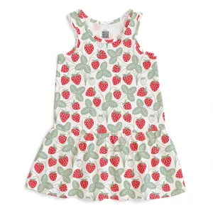 Winter Water Factory - Valencia Dress - Strawberries Red/Green