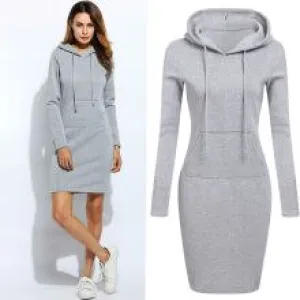 Women's Hooded Warm Dress