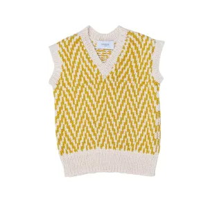 Wool Vest Lugano Yellow
