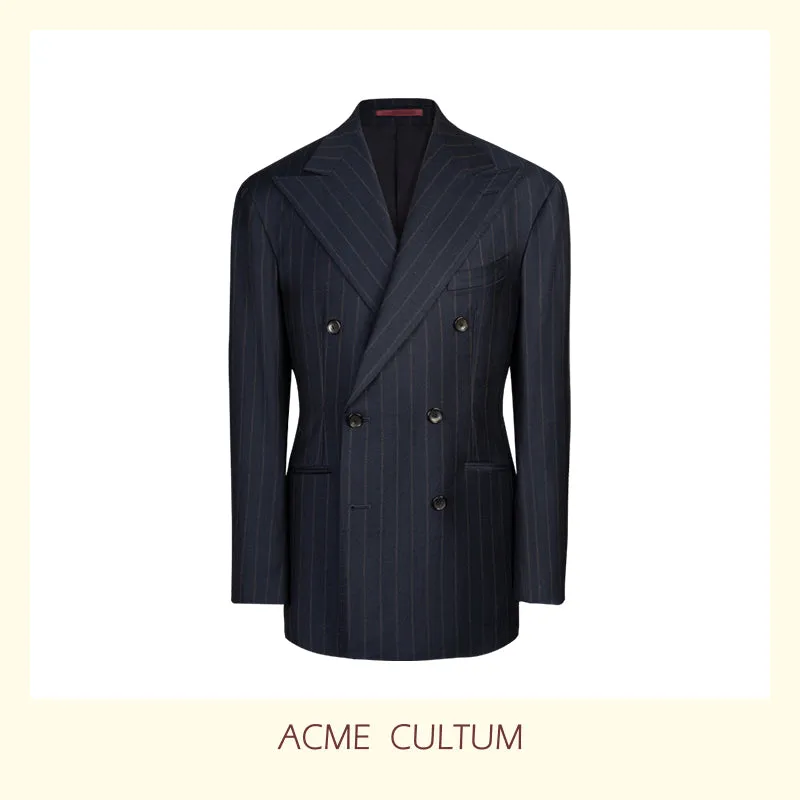 Worsted Virgin Wool Striped Suit