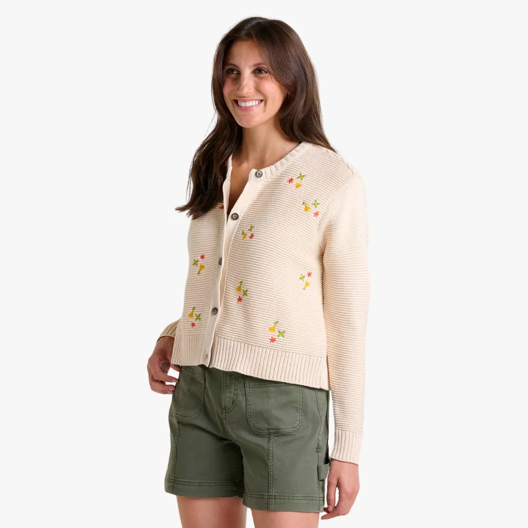 W's Bianca Crew Cardigan Embroidered