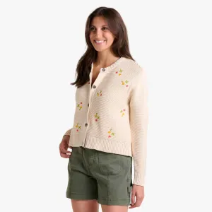 W's Bianca Crew Cardigan Embroidered